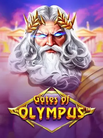 Gates of Olympus — обложка с Зевсом в золотом лавровом венке