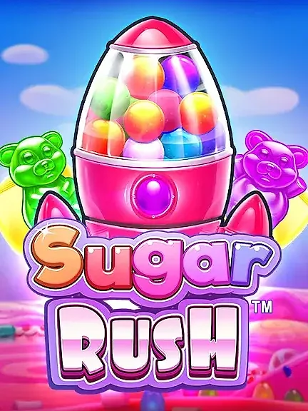 Sugar Rush — обложка с розовым автоматом жвачек и желейными мишками